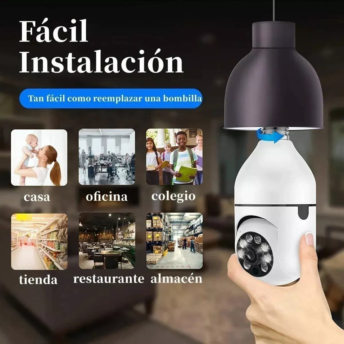 Foco Cámara De Seguridad Smart 360
