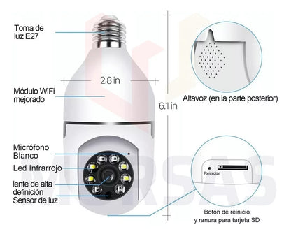 Foco Cámara De Seguridad Smart 360