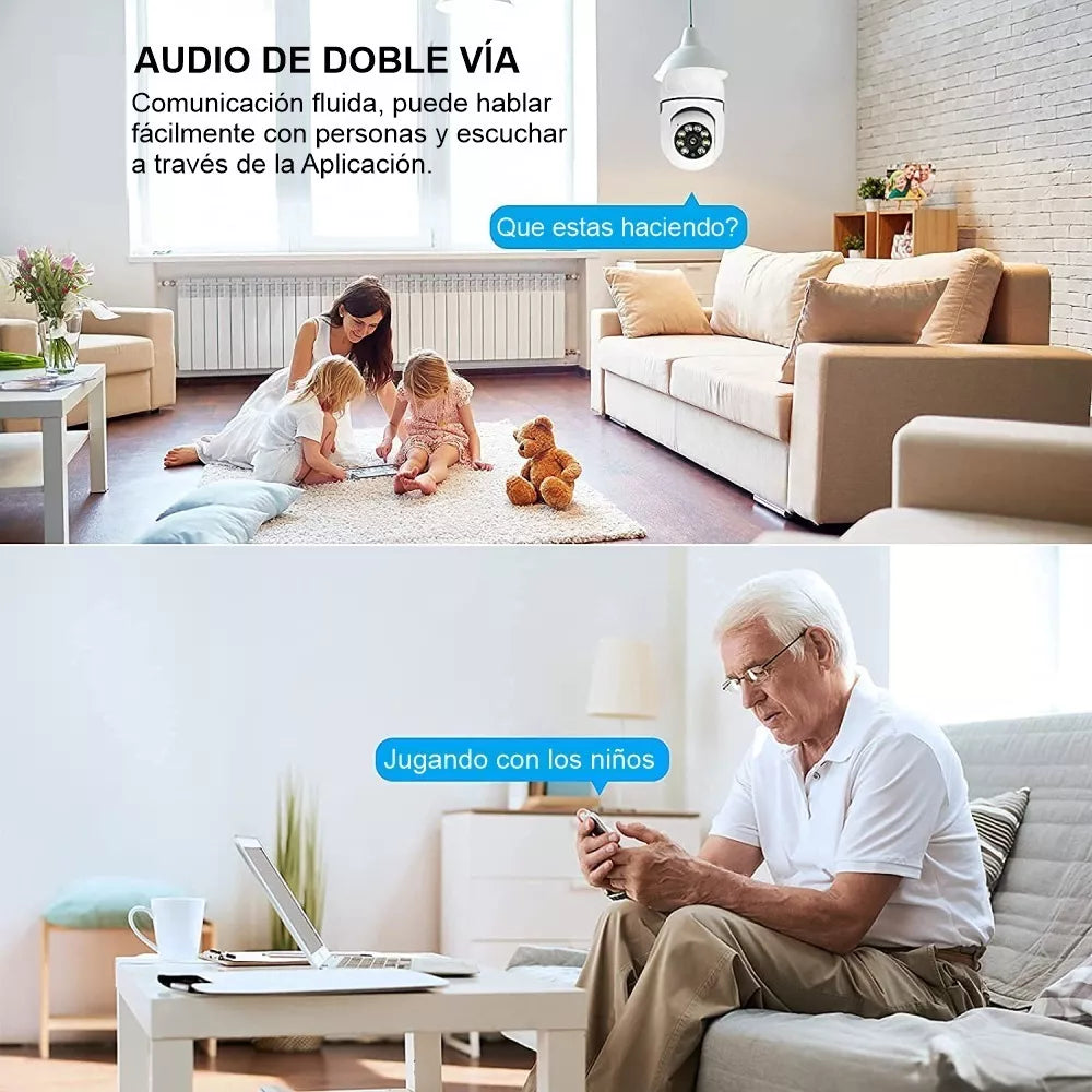 Foco Cámara De Seguridad Smart 360