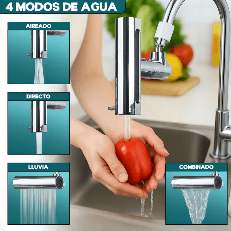 Adaptador Grifo 360° Pro 4 Modos de Agua