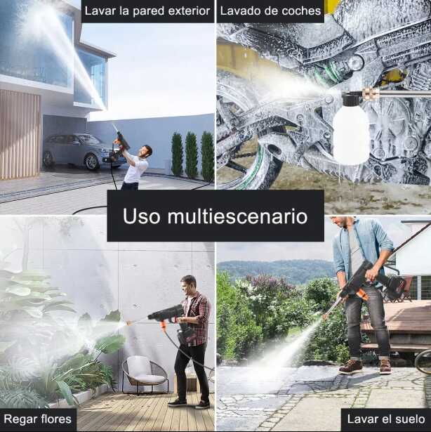 Hidrolavadora con 2 baterías y maletín - Kit completo