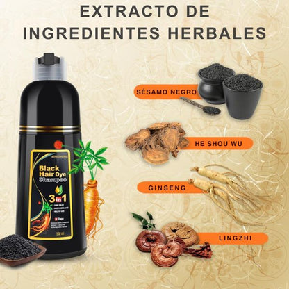 Shampoo Cubrecanas Negro Natural