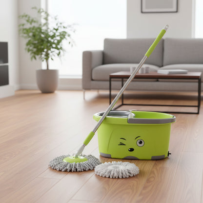 Trapeador Giratorio 360° Reforzado con 2 mopas