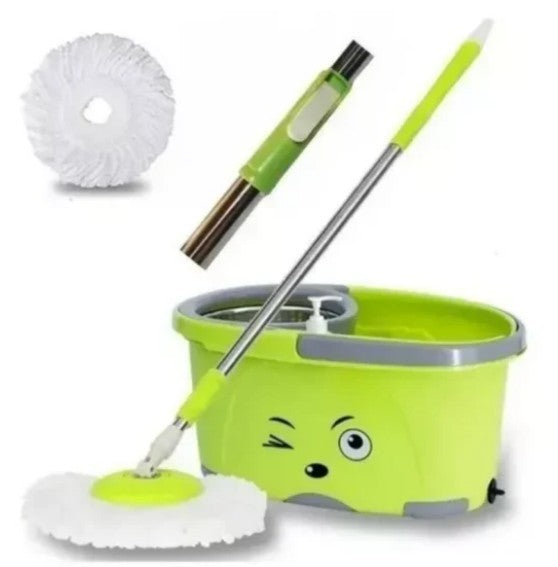Trapeador Giratorio 360° Reforzado con 2 mopas
