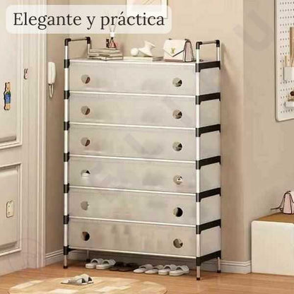 Zapatero Organizador Con Tapa 6 Niveles