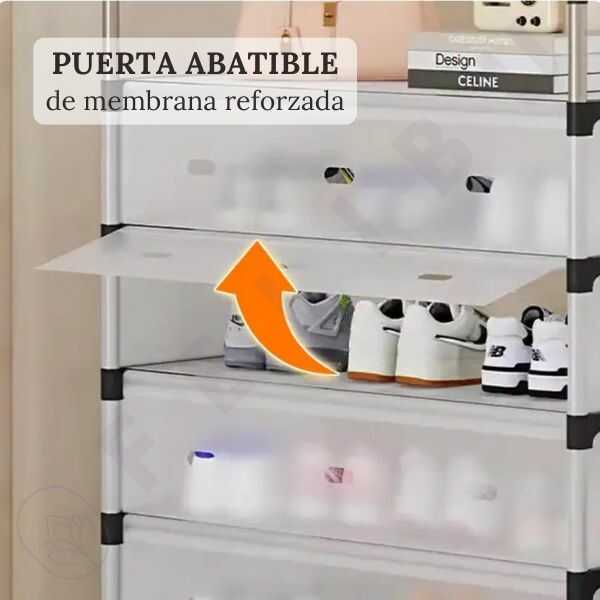 Zapatero Organizador Con Tapa 6 Niveles